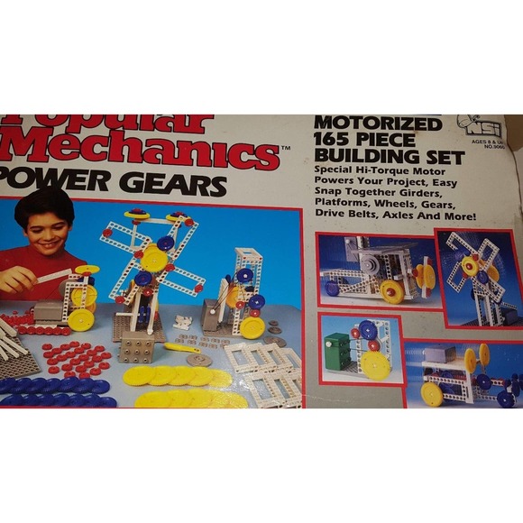 1994 Popular Mechanics Power Gears Motorized Building Set Vintage - Picture 6 of 7